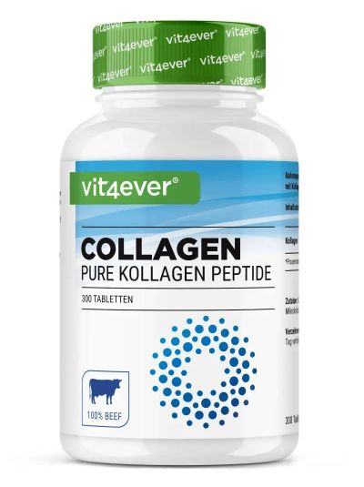 Vit4ever Collagen Peptides - Bovine Collagen, 300 Tablets