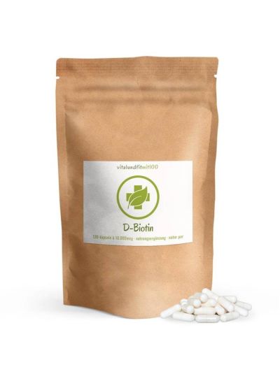 VITALUNDFITMIT100 D-Biotin 10,000 µg, 120 capsules