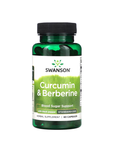 Swanson, Curcumin & Berberine with Black Pepper, 60 Capsules