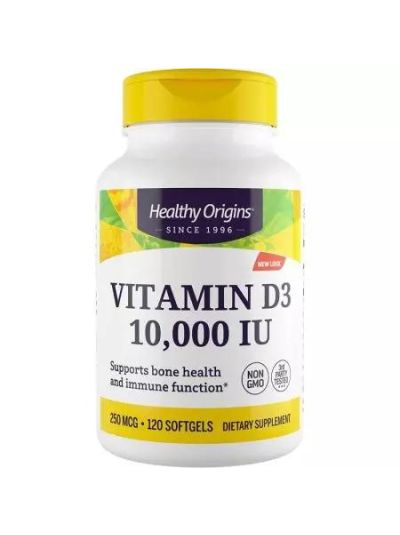 Healthy Origins, Vitamin D3, Depot, 10,000 IU, 120 soft capsules