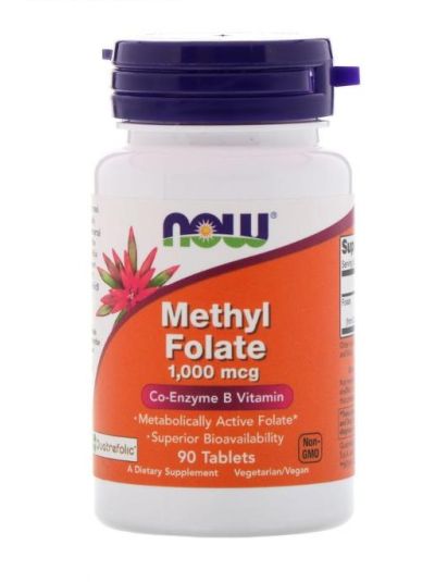 Now Foods Methylfolat (m. Quatrefolic) 1.000 mcg 90 Tabletten