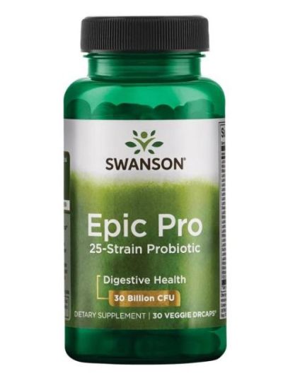 SWANSON EPIC PRO 25 STRAIN PROBIOTICS (WITHOUT INULIN) 30 CAPS
