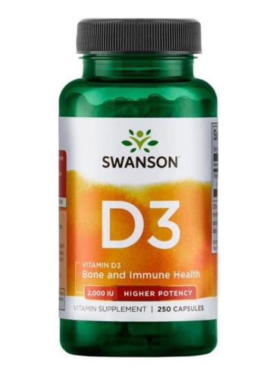 SWANSON PREMIUM VITAMIN D3 2000IU 250 VEGE CAPSULES