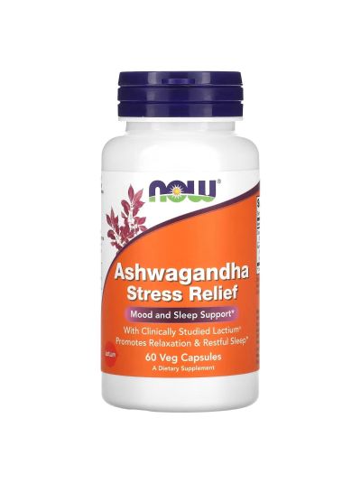 NOW Foods, Ashwagandha Stress Relief, 60 Vegetable Capsules