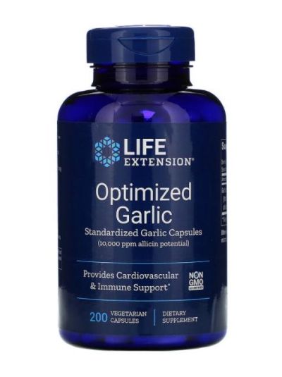 LIFE EXTENSION OPTIMIZED GARLIC (10 MG ALLICIN) 200 VEGETARIAN CAPSULES