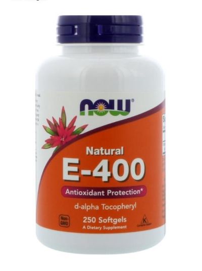 NOW FOODS NATURAL E-400 250 SOFTGEL CAPSULES