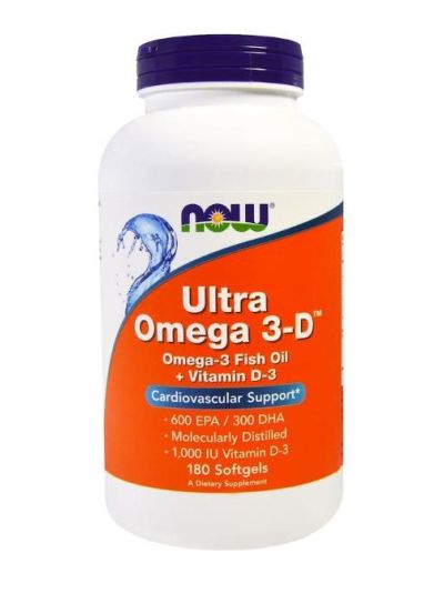 Now Foods Ultra Omega 3-D 600 EPA/300 DHA 180 Softgels