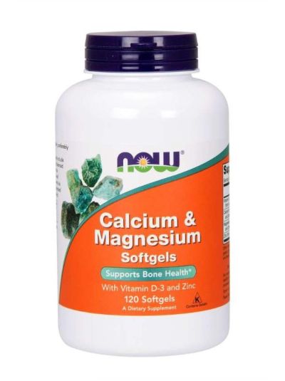 NOW FOODS CALCIUM & MAGNESIUM D3 AND ZINC 120 SOFTGEL TABLETS
