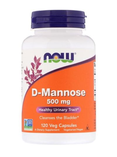 NOW FOODS D-MANNOSE 500 MG 120 VEGETARIAN CAPSULES