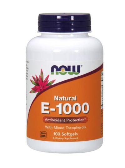 Now Foods Vitamin E-1000 IU Mixed Tocopherols 100 Softgels 