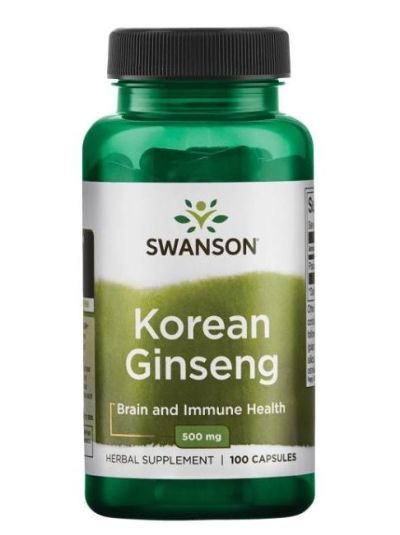 SWANSON KOREAN GINSENG 500MG 100 CAPSULES
