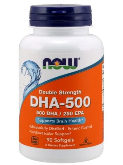 NOW FOODS DHA-500/EPA-250 DOUBLE STRENGTH 90 SOFTGEL CAPSULES