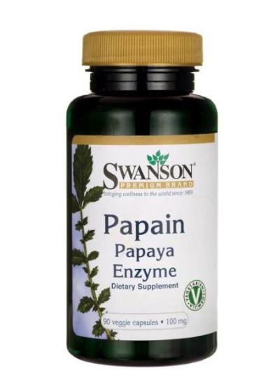 SWANSON PAPAIN PAPAYA ENZYMES 100MG 90 CAPSULES