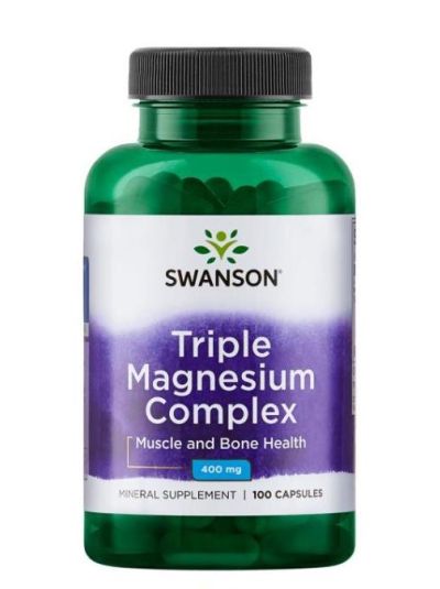 SWANSON TRIPLE MAGNESIUM COMPLEX 400MG 100 CAPSULES