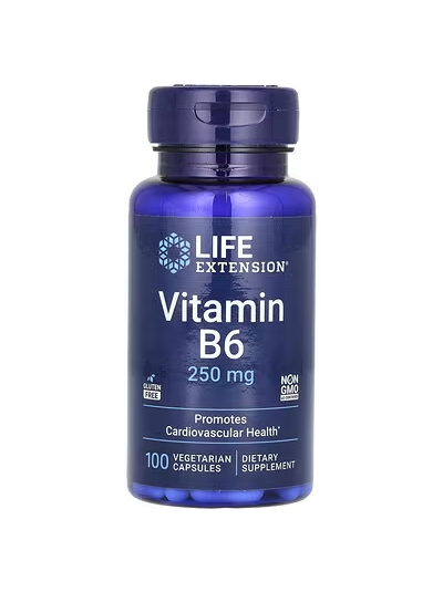 Life Extension, Vitamin B6, 250 mg, 100 Vegetarian Capsules