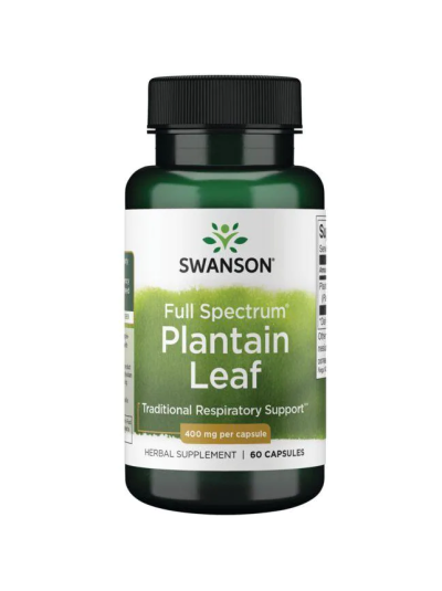Swanson Full Spectrum Plantain Leaf 400 mg 60 Capsules