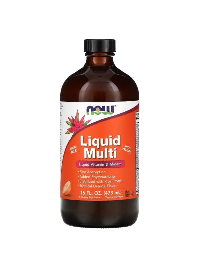 NOW Foods, Liquid Multi with Xylitol, Tropical Orange, (473 ml)