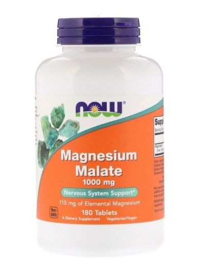 NOW FOODS MAGNESIUM MALAT 1.000 MG 180 TABLETS