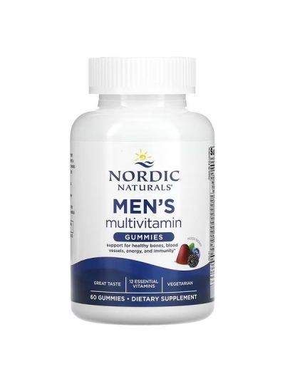 Nordic Naturals, Men's Multivitamin Gummies, Mixed Berry, 60 Gummies