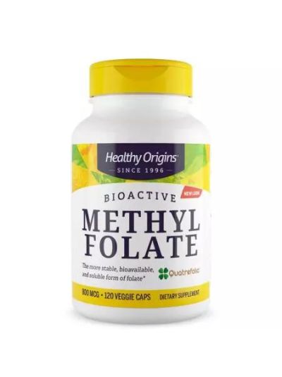 Healthy Origins Methyl Folate 800mcg 120 Veggie Capsules