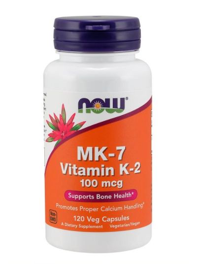NOW FOODS MK-7 VITAMIN K-2 100 MCG 120 VEGETABLE CAPSULES