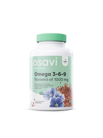 Osavi Omega 3-6-9 Flaxseed Oil - 1000mg - 120 softgels 