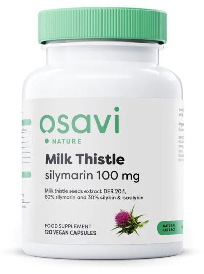Osavi  Milk Thistle - Silymarin 100mg - 120 vegan caps