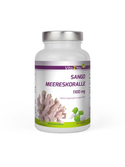 Vita2You Sango Sea Coral Calcium and Magnesium 1100mg 180 Capsules