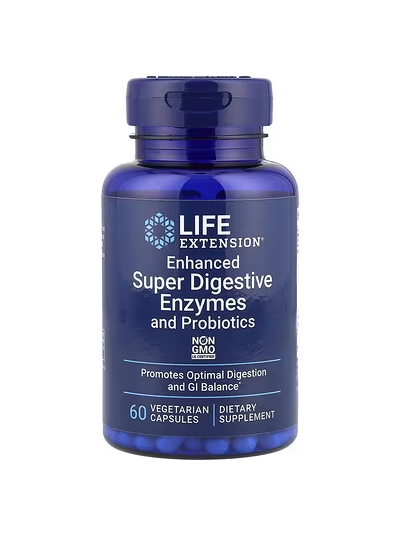 Life Extension Enhanced Super Digestive Enzymes and Probiotics 60 caps