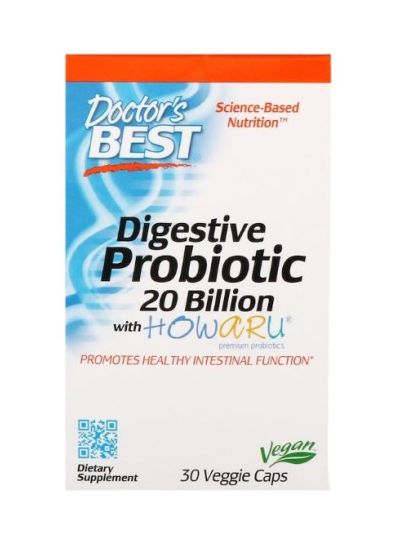 Doctor's Best Digestive Probiotic 20 Billion CFU 30 Caps