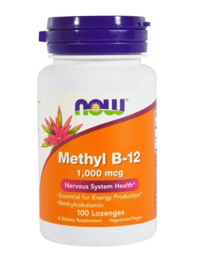 Now Foods Vitamin B12 (Methylcobalamin) 1.000 mcg, 100 Lozenges