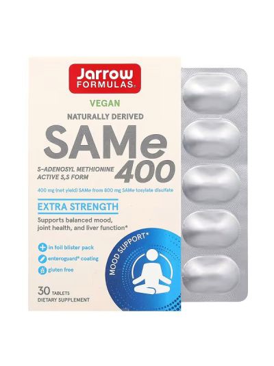 Jarrow Formulas SAMe (Disulfate Tosylate), 400 mg, 30 Enteric Coated Tablets