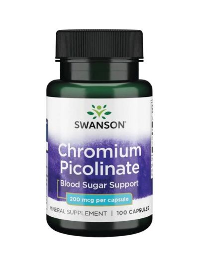 SWANSON CHROME PICOLINATE 200MG 100 CAPSULES