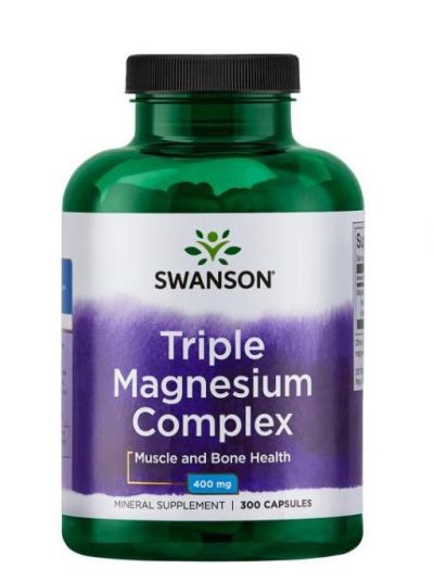 SWANSON TRIPLE MAGNESIUM COMPLEX 400MG 300 CAPSULES
