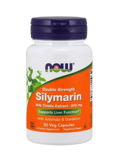Now Foods Double Silymarin 300 mg, Dandelion and Artichoke 50 Caps