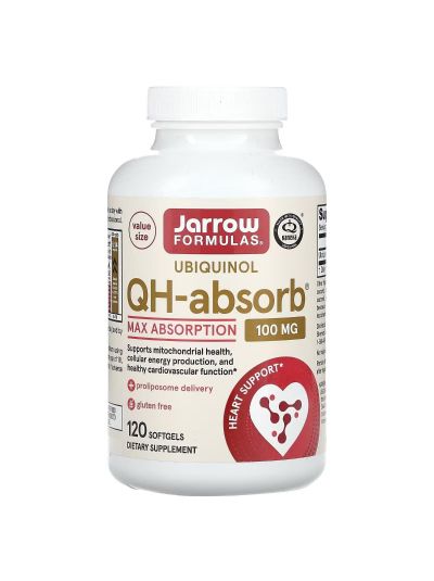 JARROW FORMULAS UBIQUINOL, QH-ABSORB, 100 MG, 120 SOFT CAPSULES