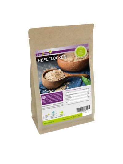 Vita2You Yeast Flakes 1kg - no additives - high in protein - vegan cheese sauce - premium quality