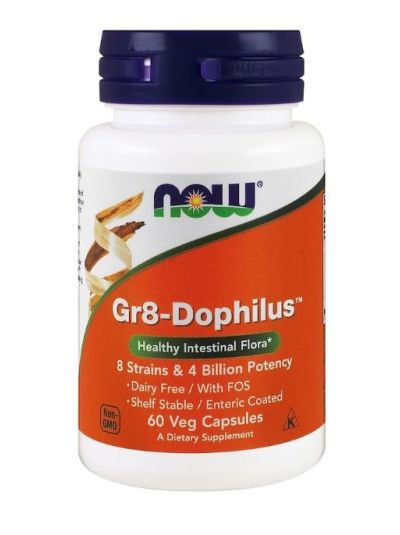 NOW FOODS GR8-DOPHILUS 60 VEGETARIAN CAPSULES