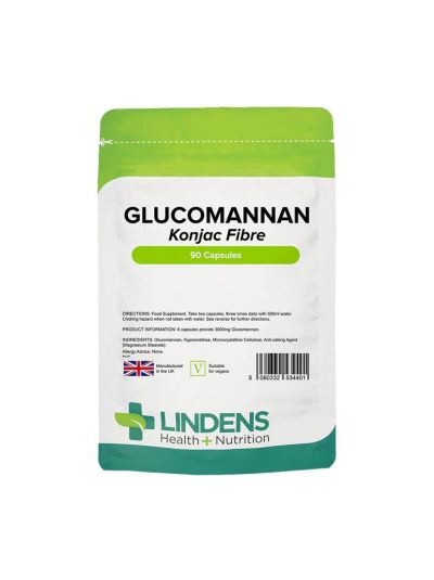 Lindens Glucomannan (Konjac Fiber) 500 mg (90 capsules) 